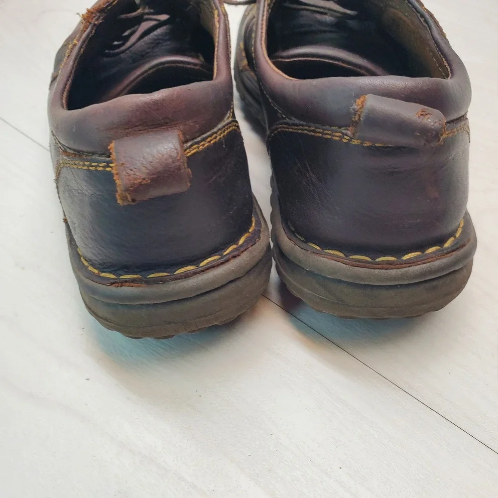 Born Brown Leather Lace-Up Flats